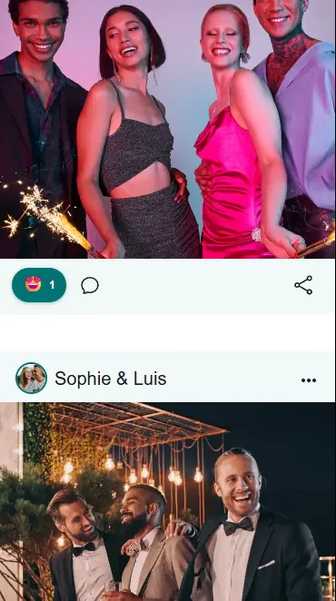 Weddygram Hochzeits-Feed auf dem Smartphone – Foto-Sharing per QR-Code